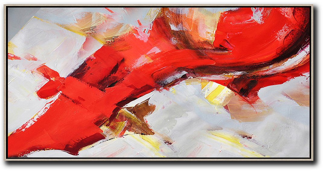 Panoramic Palette Knife Abstract Art #L20E - Click Image to Close